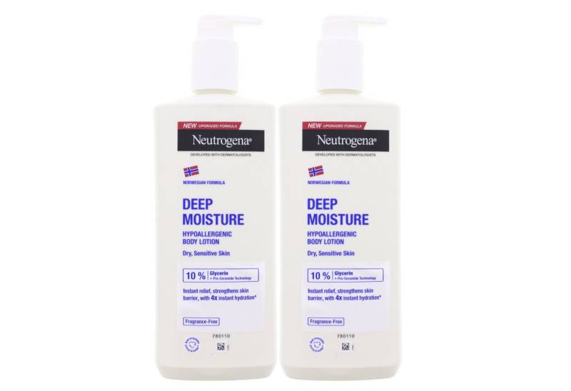 Neutrogena Bodylotion 2 x Neutrogena Deep Moisture Bodylotion Sensitiv Parfümfrei Trockene E von Neutrogena