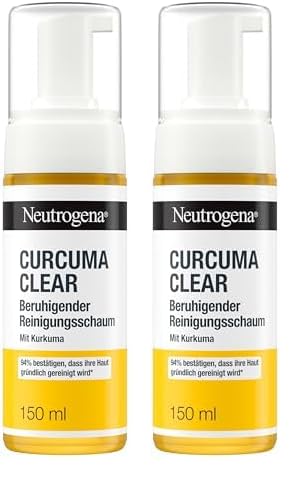 Neutrogena Curcuma Clear Gesichtsreinigung, Beruhigender Reinigungsschaum, Make-up Entferner, 150ml (Packung mit 2) von Neutrogena