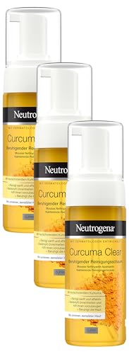 Neutrogena Curcuma Clear Gesichtsreinigung, Beruhigender Reinigungsschaum, Make-up Entferner, 150ml (Packung mit 3) von Neutrogena