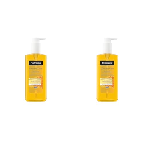 Neutrogena Curcuma Clear Gesichtsreinigung, Beruhigendes 3-in-1 Abschmink-Gel, Make-up Entferner, 200ml (Packung mit 2) von Neutrogena