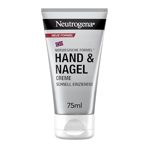 Neutrogena Hand & Nagel Creme (75 ml), feuchtigkeitsspendende Handcreme mit 4-in-1 Pflege für schöne Hände & Nägel, schnell einziehende Hautpflege mit Panthenol & Glycerin von Neutrogena