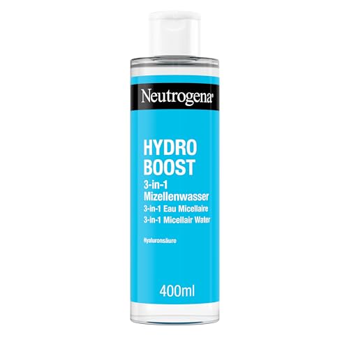 Neutrogena Hydro Boost Mizellenwasser, effektive Gesichtsreinigung mit Hyaluronsäure, sanfter Make-Up Entferner, feuchtigkeitsspendendes Mizellen Reinigungswasser für alle Hauttypen 400 ml von Neutrogena