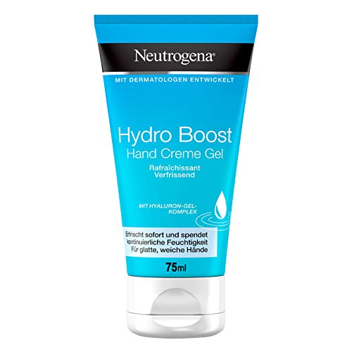 Neutrogena Hydro Boost Hand Creme Gel, erfrischendes & sofort einziehendes Handcreme Gel mit Hyaluronsäure (3 x 75 ml) von Neutrogena