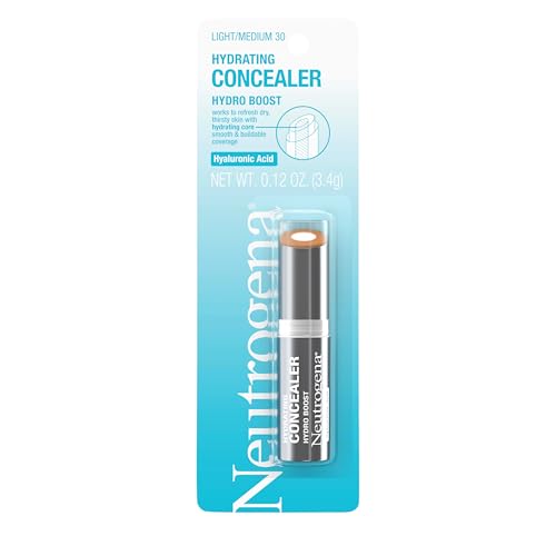 Neutrogena Hydro Boost Hydrating Concealer Stick for Dry Skin, Oil-Free, Lightweight, Non-Greasy and Non-Comedogenic Cover-Up Makeup with Hyaluronic Acid, 30 Light/Medium, Oz von Neutrogena
