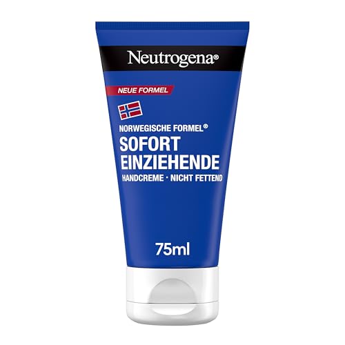 Neutrogena Sofort einziehende Handcreme, leichte und nicht fettende Feuchtigkeitscreme mit Glycerin + Vitamin E bei trockenen, rissigen Händen 75 ml von Neutrogena