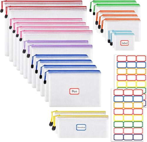 Neuytiky21Dokumententasche, Stück Transparente Reißverschlusstaschen, wasserdichte dokumententasche, Zipper Tasche für Dateiordnung, Lagerung von Schreibwaren von Neuytiky