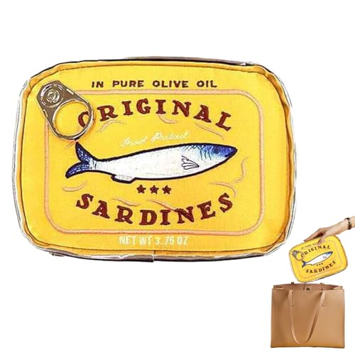 Kosmetiktasche - Make -up -Reiseorganisator, Beauty Storage Case | Toilettenhalter mit großer Kapazität, lustiger Sardine -Design -Beutel, kompakter kosmetischer Behälter für Lippenstifte, Lidschatten von NevPuose