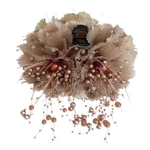 NevPuose Blumenhaarclip, Blumenhaarclip für Frauen | Non-Schlupf-Barrette-Kopfbekleidung Blumenkrallenstifte Knospen Haarnadel,Gefälschte Boho -Pins Kopfschmuck, Frisuren für Frauen Mädchen von NevPuose