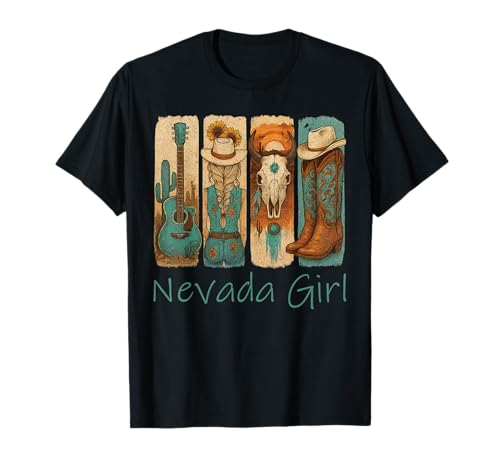 Nevada Girl - Vintage Western Cowgirl Country Design T-Shirt Nevada Girl - Vintage Western Cowgirl Country Design T-Shirt von Nevada Western Cowgirl Country Style Outfit