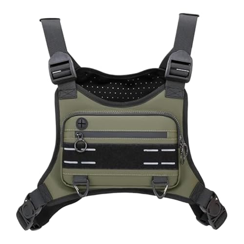 Männer rennen Brustpack - Leichte Laufweste, einstellbare Fitness -Tasche | Atmungsaktives Mesh Stoff sichere Reißverschluss -Taschen, multifunktionaler Sportstrustpaket mit reflektierenden Trägern fü von Nevalerra