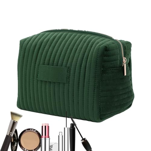 Nevalerra Samt-Make-up-Tasche, Samt-Kosmetiktasche - Reise-Kulturbeutel aus mit Reißverschluss,Make-up-Pinsel-Toilettenartikel-Organizer mit großer Kapazität für Damen und Herren, täglicher von Nevalerra