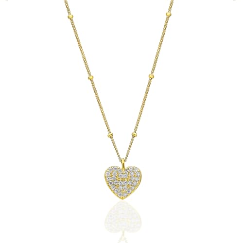 Nevamkette Kette Damen : 925 Silber Elegante Goldkette damen, Stilvoller Damen Schmuck, Vielseitige Halskette - Geschenk - Halskette Damen von Nevamkette