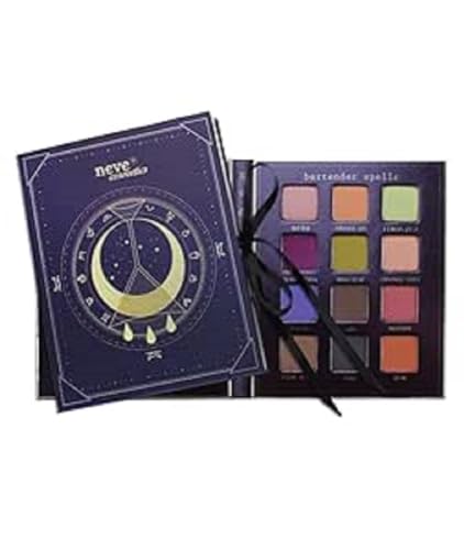 Neve Cosmetics ArtDiary Palette, 12 Lidschatten für endlose chromatische Cocktails | Bartender Spells Palette von Neve Cosmetics