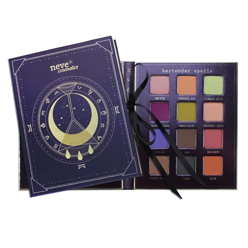 Neve Cosmetics ArtDiary Palette, 12 Lidschatten für endlose chromatische Cocktails | Bartender Spells Palette von Neve Cosmetics