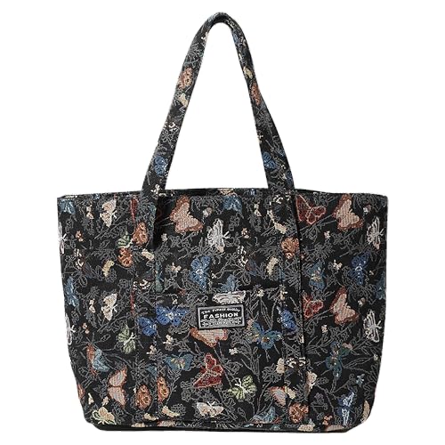 Nevecover Handtasche Damen Hohes Volumen Umhängetasche Damen Wasserdicht Groß Shopper Tasche Damen mit Reißverschluss für Arbeit Büro Reisen Einkaufen Schule und Alltag - Schwarz von Nevecover