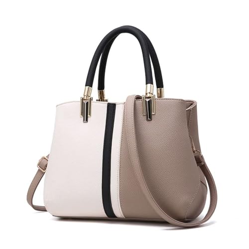 Nevenka Geldbörsen und Handtaschen für Frauen Top Griff Taschen Leder Satchel Totes Umhängetasche Von (Khaki) von Nevenka