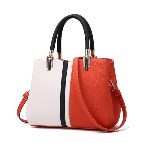 Nevenka Geldbörsen und Handtaschen für Frauen Top Griff Taschen Leder Satchel Totes Umhängetasche Von (Orange) von Nevenka