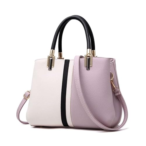 Nevenka Geldbörsen und Handtaschen für Frauen Top Griff Taschen Leder Satchel Totes Umhängetasche Von (Purple) von Nevenka