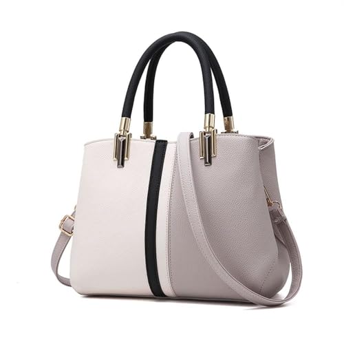 Nevenka Geldbörsen und Handtaschen für Frauen Top Griff Taschen Leder Satchel Totes Umhängetasche Von (lightgray) von Nevenka