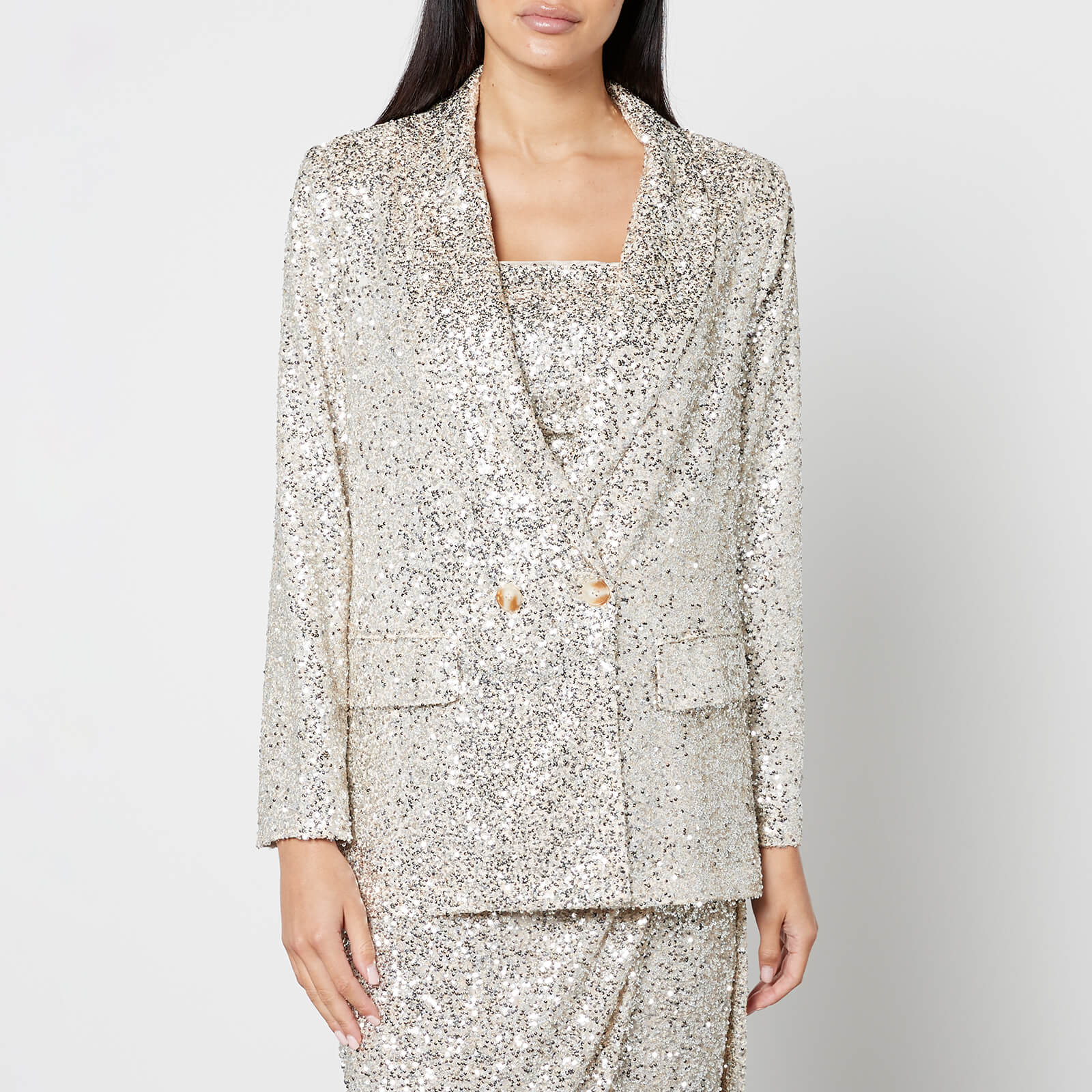 Never Fully Dressed 54 Sequined Woven Blazer - UK 10 von Never Fully Dressed