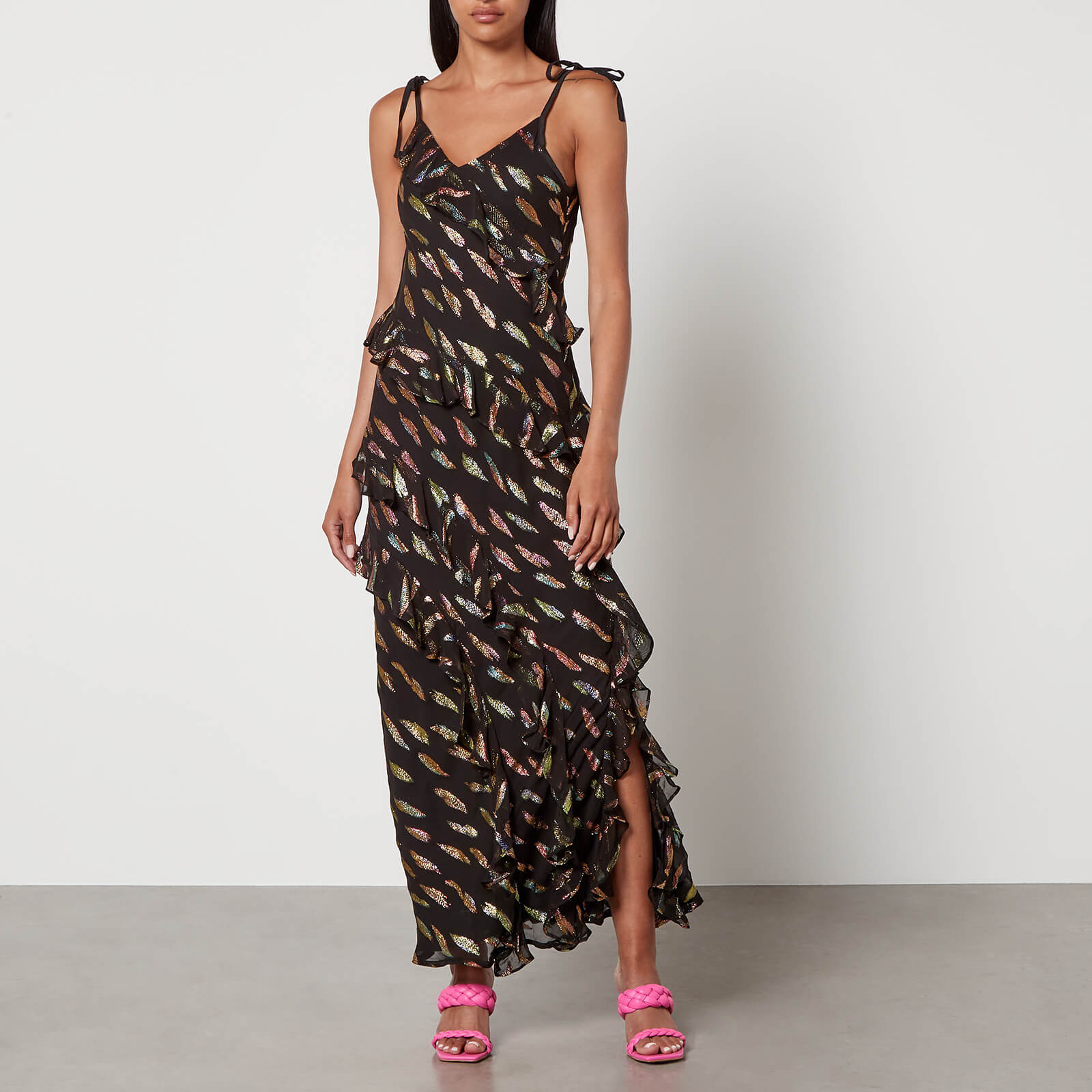 Never Fully Dressed Faro Jacquard-Crepon Maxi Dress - UK 12 von Never Fully Dressed