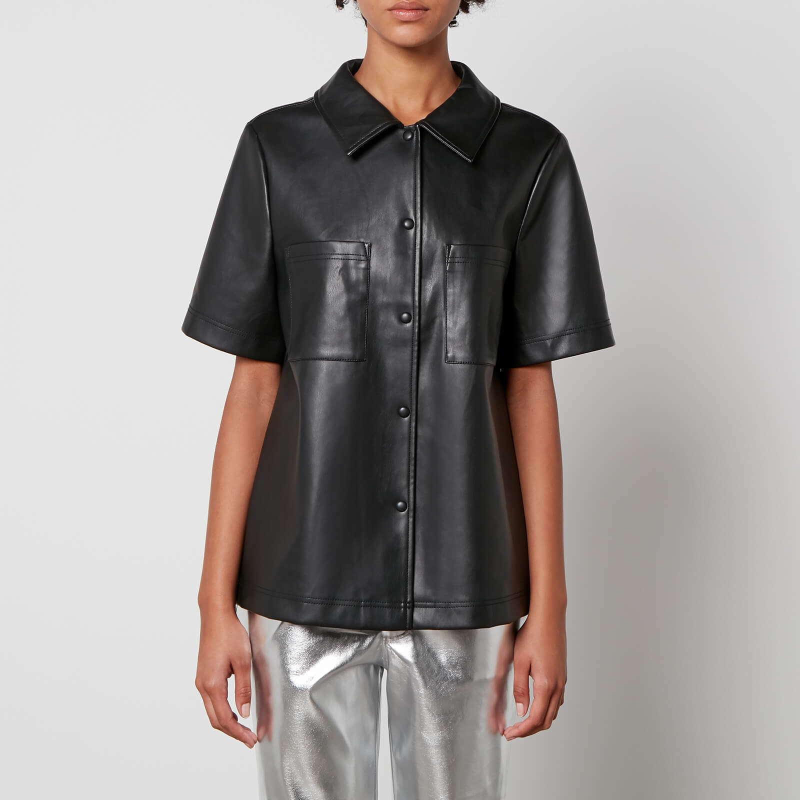 Never Fully Dressed Vegan Leather Lizzie Shirt - UK 10 von Never Fully Dressed