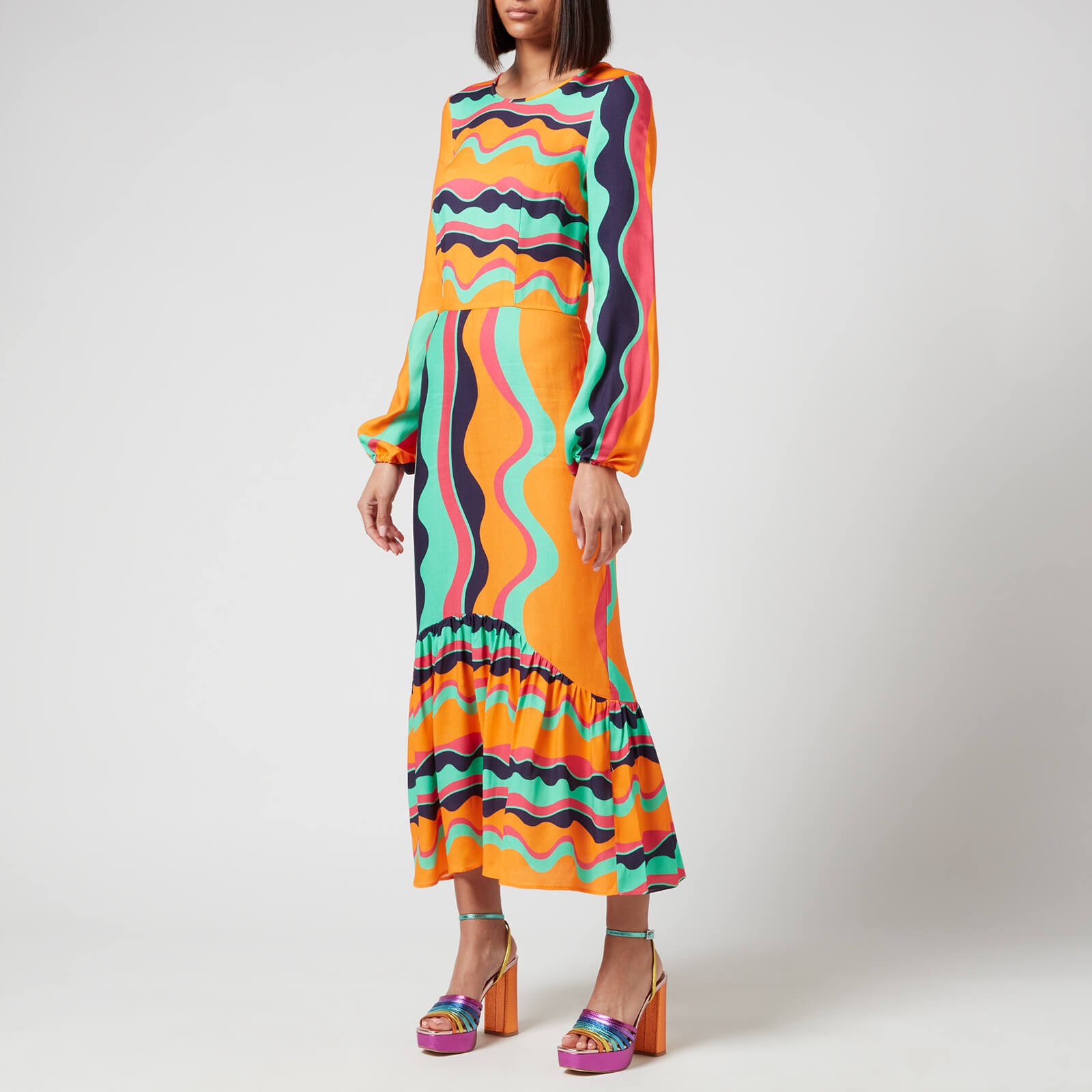 Never Fully Dressed Women's Curved Wave Sierra Dress - Multi - UK 6 von Never Fully Dressed