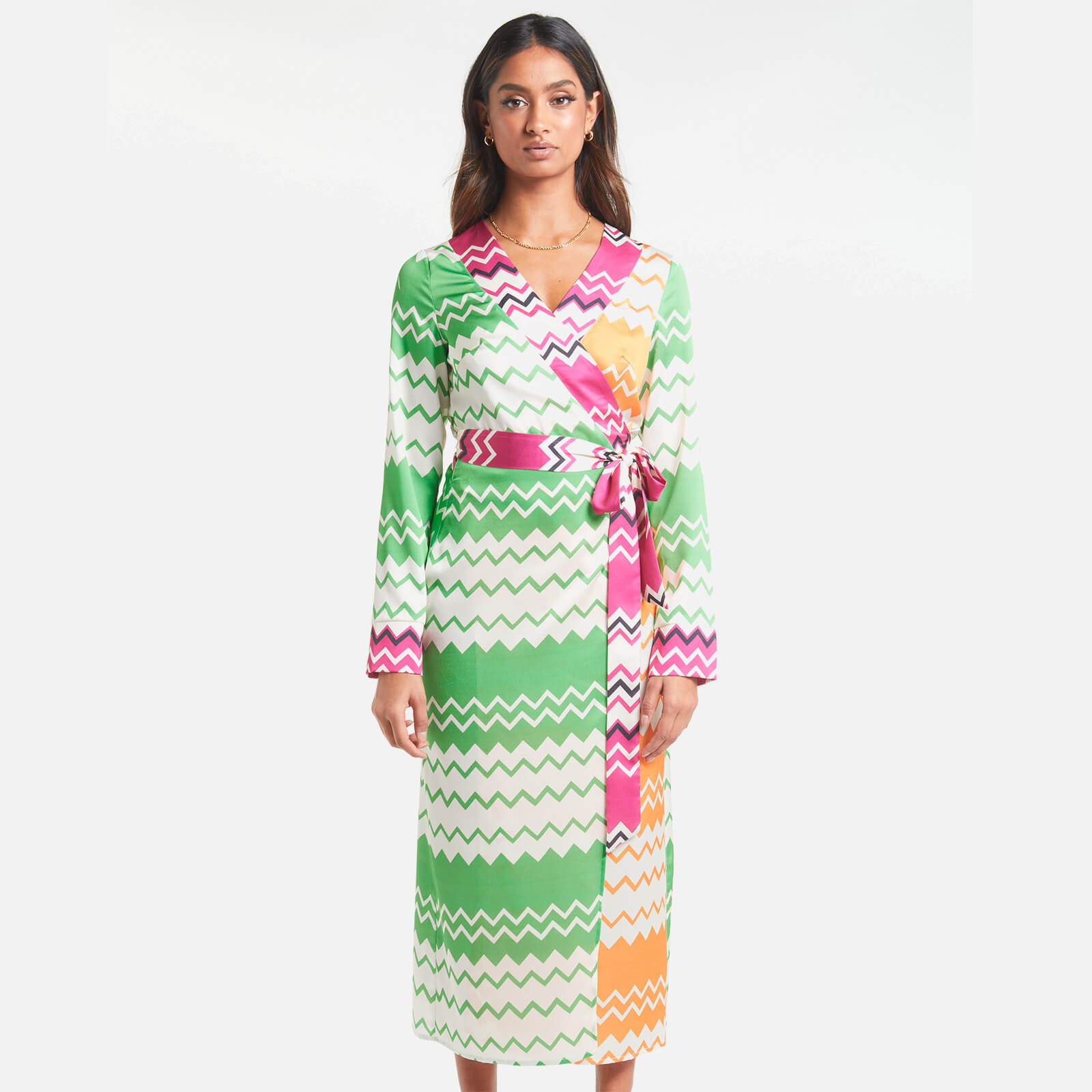 Never Fully Dressed Women's Zig Zag Wrap Dress - Multi - M von Never Fully Dressed