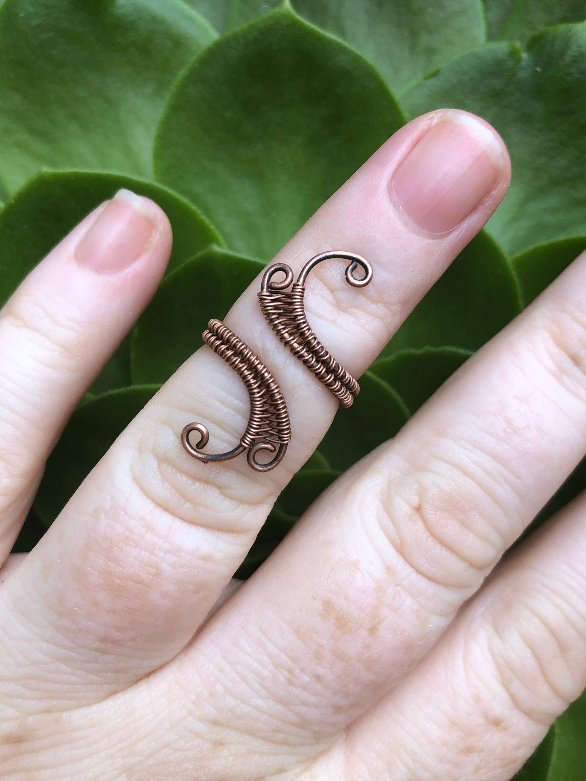 Midi Ring, Kupfer Ringe, Draht Gewickelt Boho Knuckle Ring Midi Ring, Kupfer Ringe, Draht Gewickelt Boho Knuckle Ring von NeverEndingShop