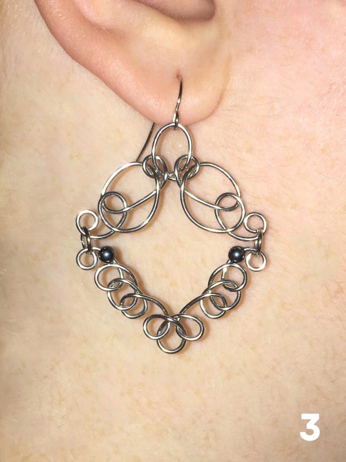 Wire Wrapped Ohrringe, Silber Baumeln Lange Draht Tropfen Handgemachtes Geschenk Wire Wrapped Ohrringe, Silber Baumeln Lange Draht Tropfen Handgemachtes Geschenk von NeverEndingShop