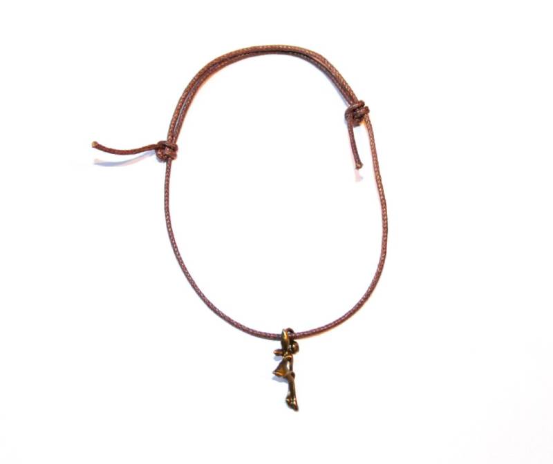 Bronze Fee Charme Auf Gewachste Baumwollschnur Verstellbarfreundschaft Armband von NeverGoNaked