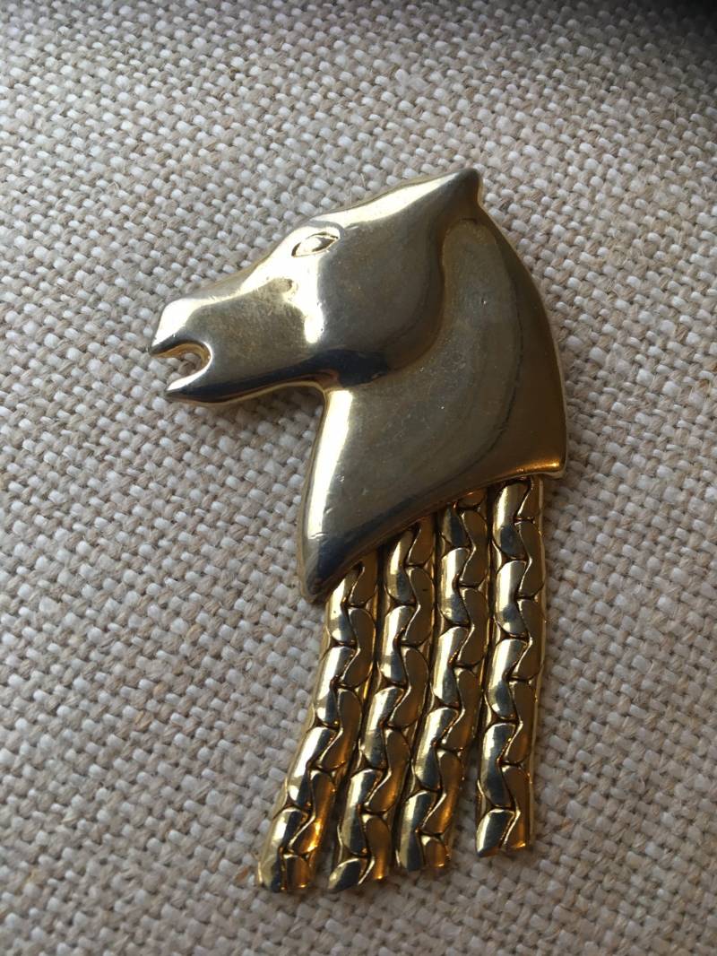 Vintage Signierte Butler&wilson Statement Brosche Designer Pferdekopf Vintage Signierte Butler&wilson Statement Brosche Designer Pferdekopf von NeverOutOfDate
