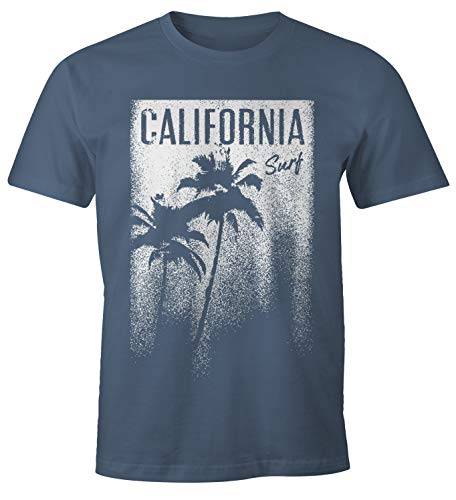 Neverless® Cooles Herren T-Shirt Surf California Surf Denim XXL von Neverless