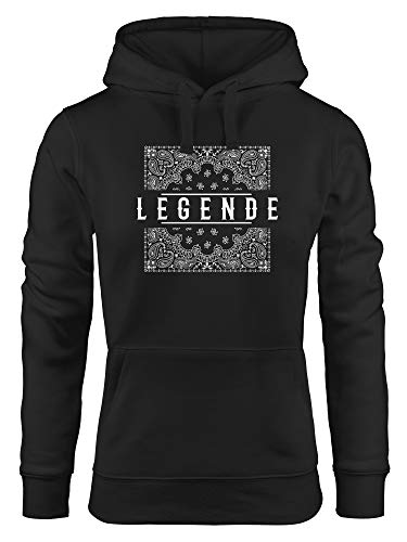 Neverless® Damen Hoodie Legende Paisley Muster Kapuzen-Pullover Frauen schwarz L von Neverless