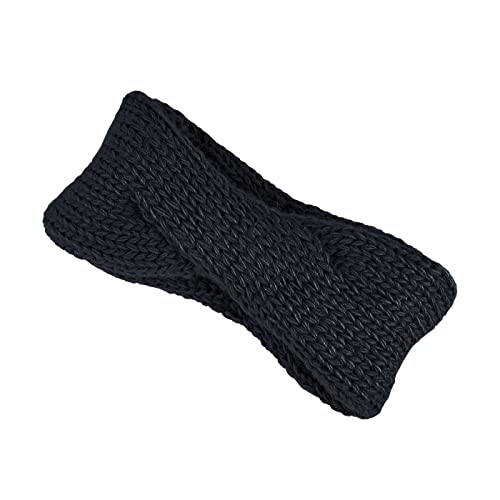 Neverless® Damen Stirnband Strick Winter Knoten Ohrenschutz Knite Headband schwarz unisize von Neverless