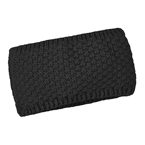 Neverless® Damen Stirnband Winter Herbst Fleece-Futter Strick Ohrenwärmer Knite Headband schwarz unisize von Neverless