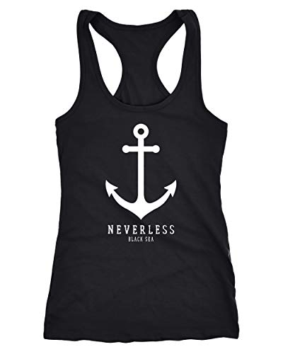 Neverless® Damen Tank-Top Anker Racerback schwarz M von Neverless