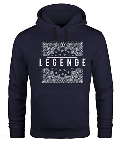 Neverless® Herren Hoodie Legende Paisley Muster Kapuzen-Pullover Männer schwarz XL von Neverless