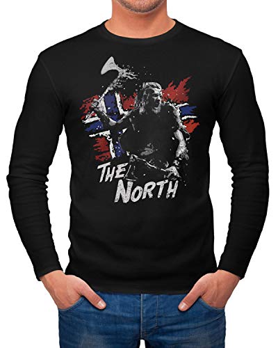 Neverless® Herren Longsleeve The North Wikinger Berserker Norwegen Valhalla Odin Ragnar Langarm-Shirt Fashion Streetstyle schwarz XXL von Neverless