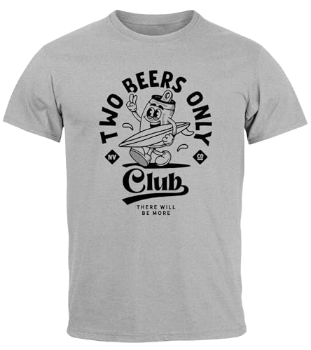 Neverless® Herren T-Shirt Printshirt Comic Style Bier Spruch Sommer Fashion Streetstyle grau 3XL von Neverless