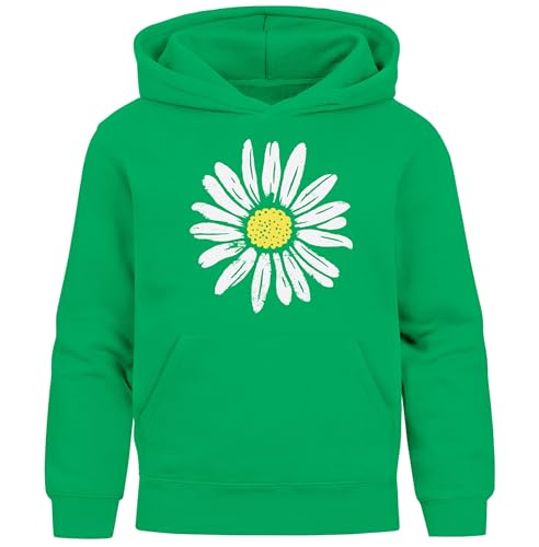 Neverless® Kinder Hoodie Mädchen Blumen Aufdruck Kapuzenpullover Sweatshirt Kapuze Gruen 140 von Neverless