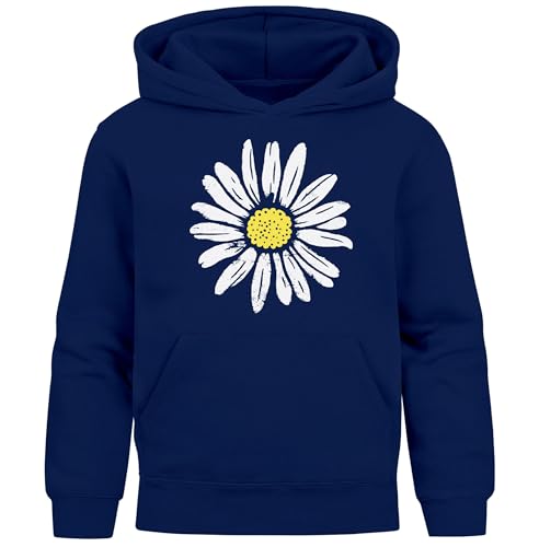 Neverless® Kinder Hoodie Mädchen Blumen Aufdruck Kapuzenpullover Sweatshirt Kapuze Navy 164 von Neverless