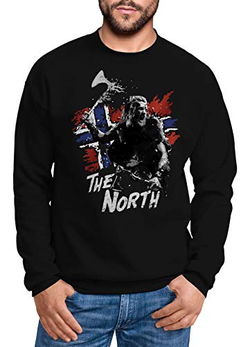 Neverless® Sweatshirt HerrenThe North Wikinger Berserker Norwegen Valhalla Odin Ragnar Rundhals-Pullover schwarz XL von Neverless