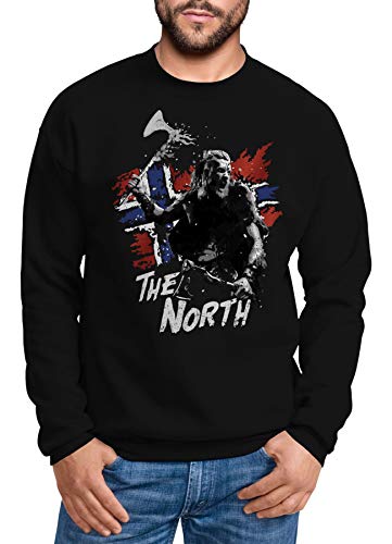 Neverless® Sweatshirt HerrenThe North Wikinger Berserker Norwegen Valhalla Odin Ragnar Rundhals-Pullover schwarz XXL von Neverless