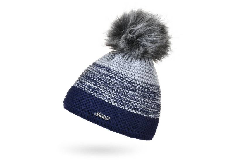 Neverless Bommelmütze Damen Mütze gefüttert Fleece-Innenfutter Fell-Bommel Kunstfell von Neverless