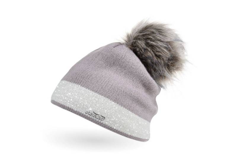 Neverless Bommelmütze Damen Strick-Mütze gefüttert Fell-Bommel Kunstfell Winter-Mütze Neverless Bommelmütze Damen Strick-Mütze gefüttert Fell-Bommel Kunstfell Winter-Mütze von Neverless