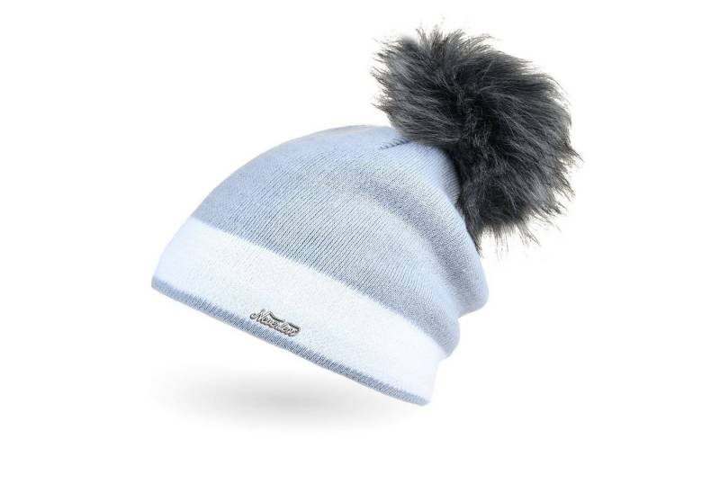 Neverless Bommelmütze Damen Strick-Mütze gefüttert Fell-Bommel Kunstfell Winter-Mütze Neverless Bommelmütze Damen Strick-Mütze gefüttert Fell-Bommel Kunstfell Winter-Mütze von Neverless