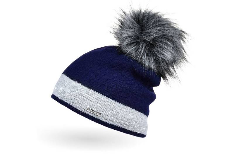 Neverless Bommelmütze Damen Strick-Mütze gefüttert Fell-Bommel Kunstfell Winter-Mütze Neverless Bommelmütze Damen Strick-Mütze gefüttert Fell-Bommel Kunstfell Winter-Mütze von Neverless