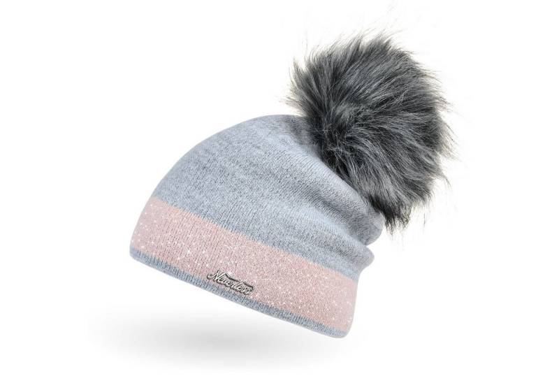 Neverless Bommelmütze Damen Strick-Mütze gefüttert Fell-Bommel Kunstfell Winter-Mütze Neverless Bommelmütze Damen Strick-Mütze gefüttert Fell-Bommel Kunstfell Winter-Mütze von Neverless