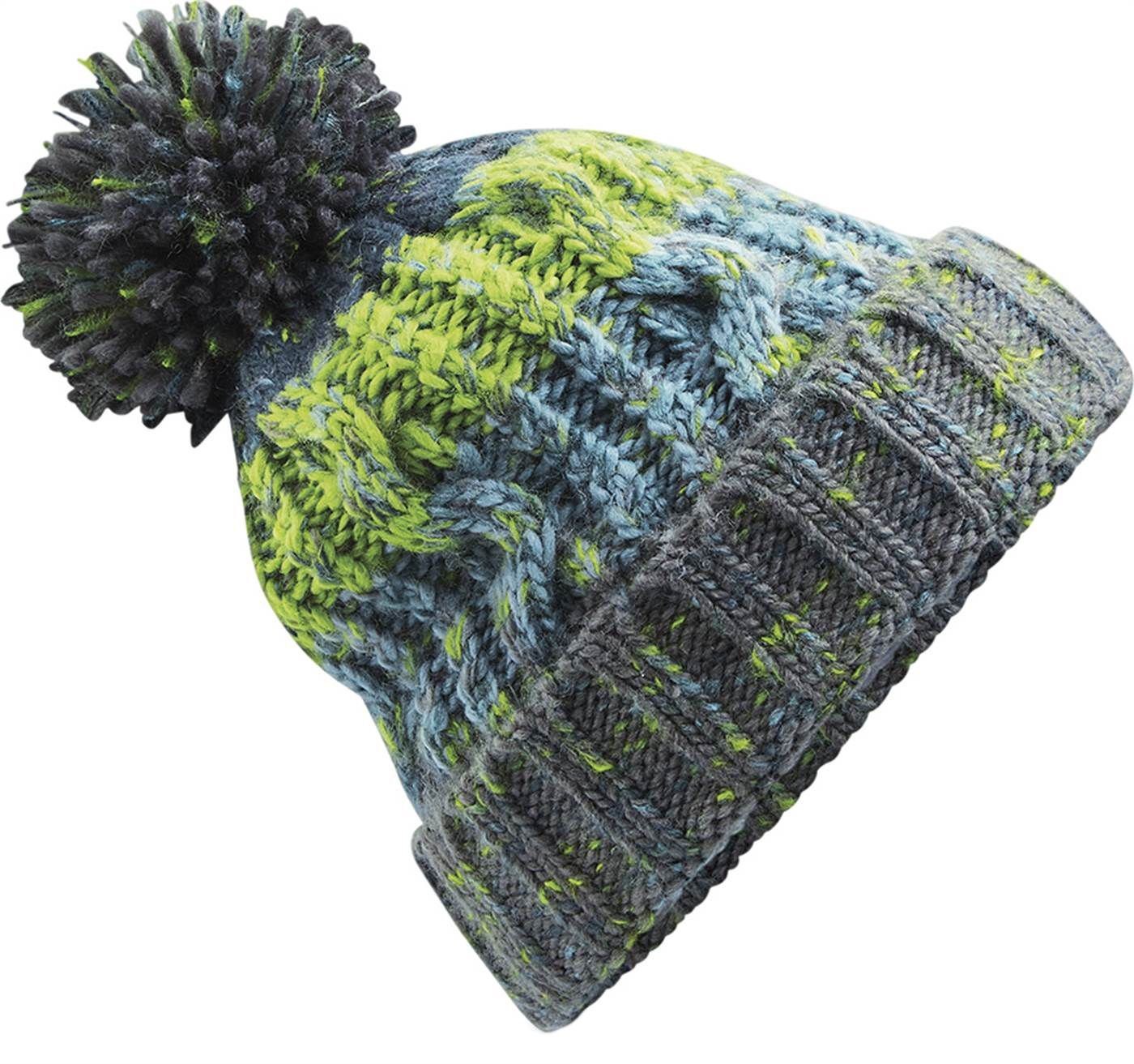 Neverless Bommelmütze Strickmütze Herren Grobstrick Bunt Bommelmütze Wintermütze Neverless® von Neverless